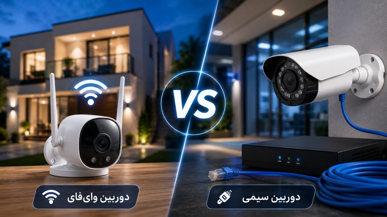 دوربین مداربسته وای‌فای یا سیمی؟ مقایسه کامل برای خرید درست