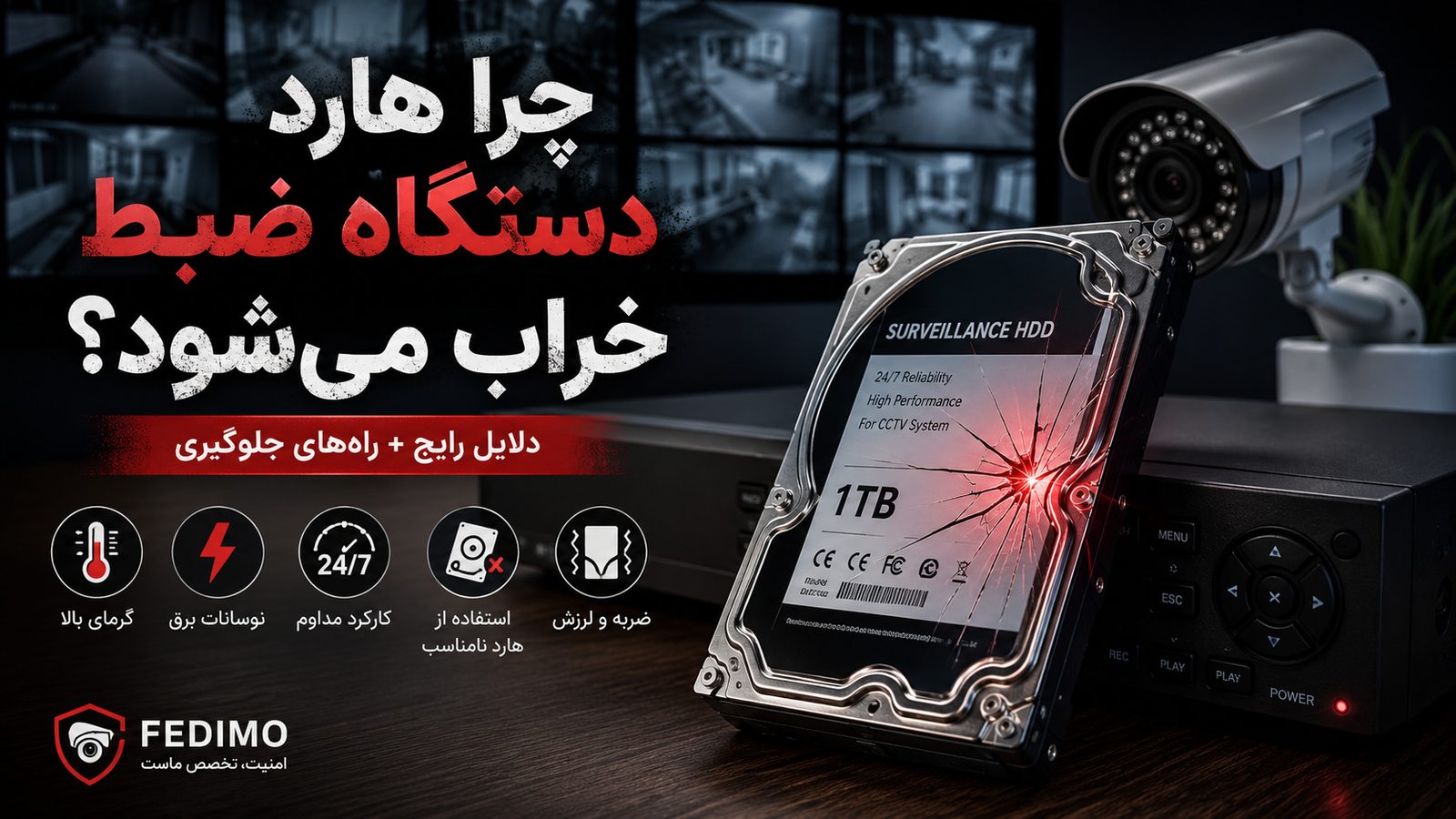 چرا هارد دستگاه ضبط خراب میشود؟